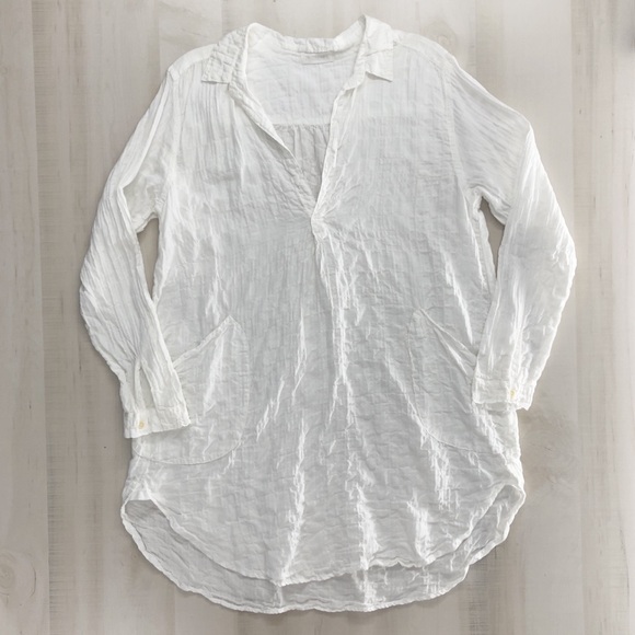 CP Shades Tops - CP SHADES white tunic top blouse travel boho M